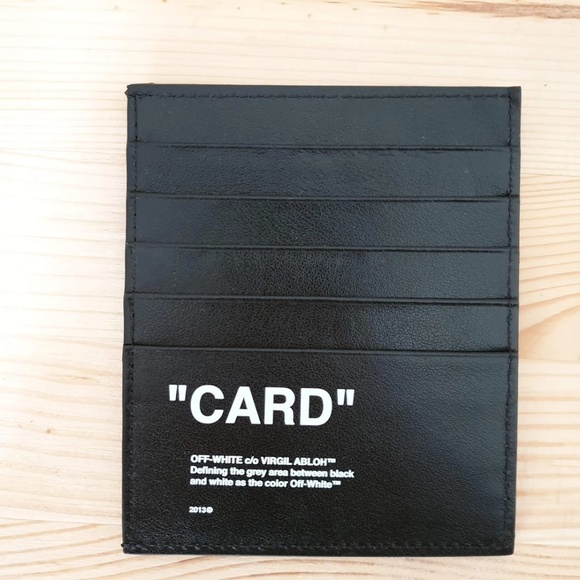 Off White Quote Card Cardholder - Picture 3 of 5